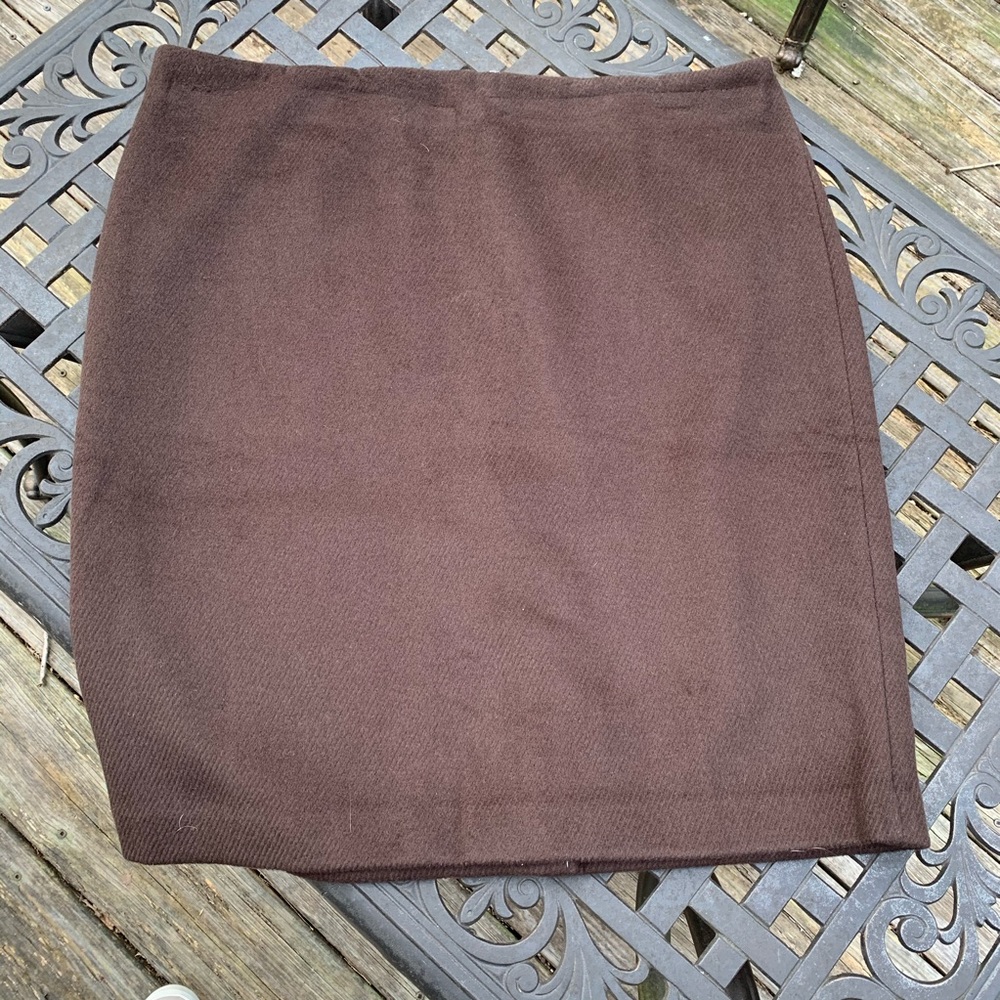Talbots brown wool skirt NWT